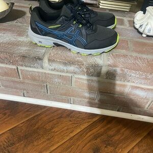 ASICS Black and Blue Athletic Sneakers